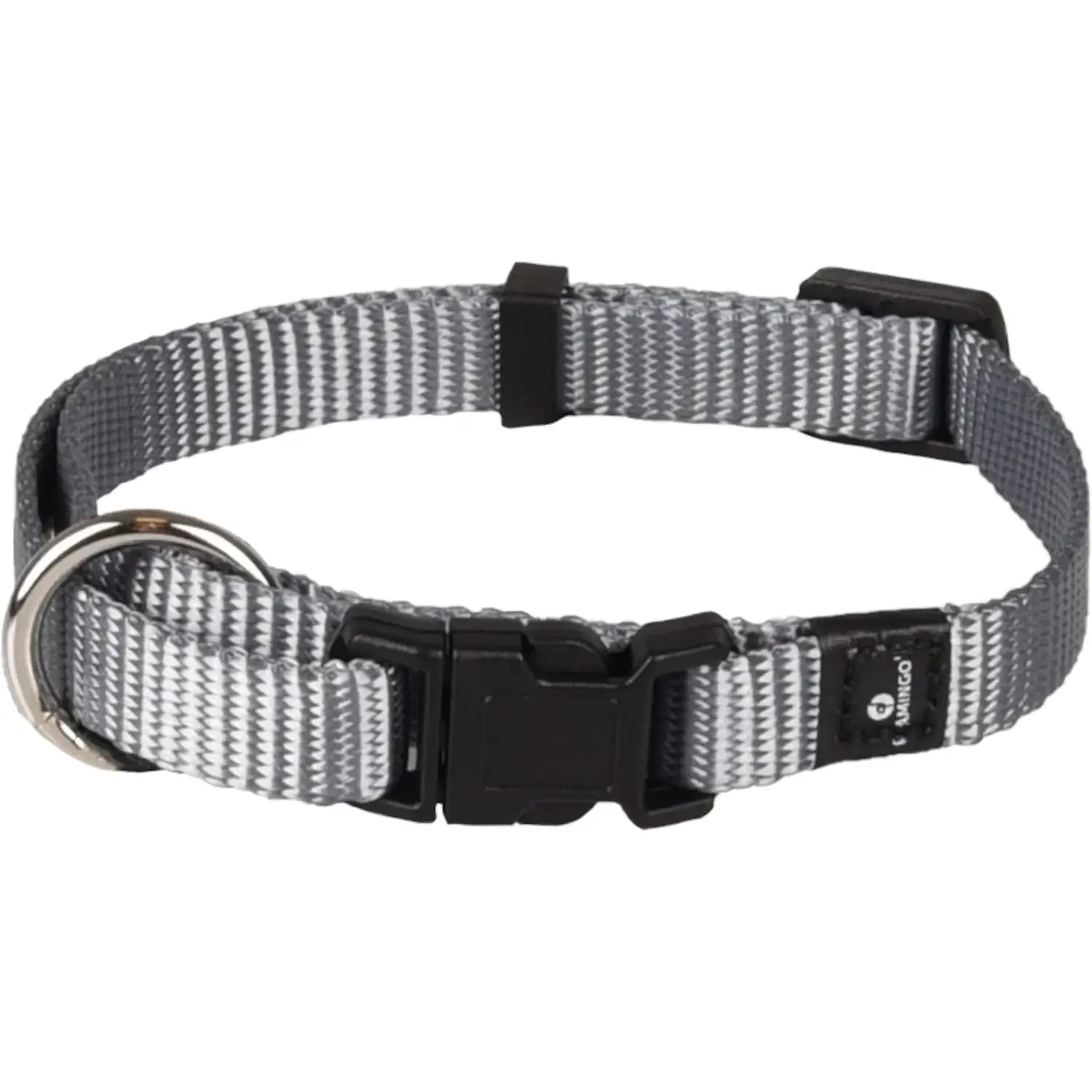 Flamingo Collier Chien Ziggy Nylon Gris