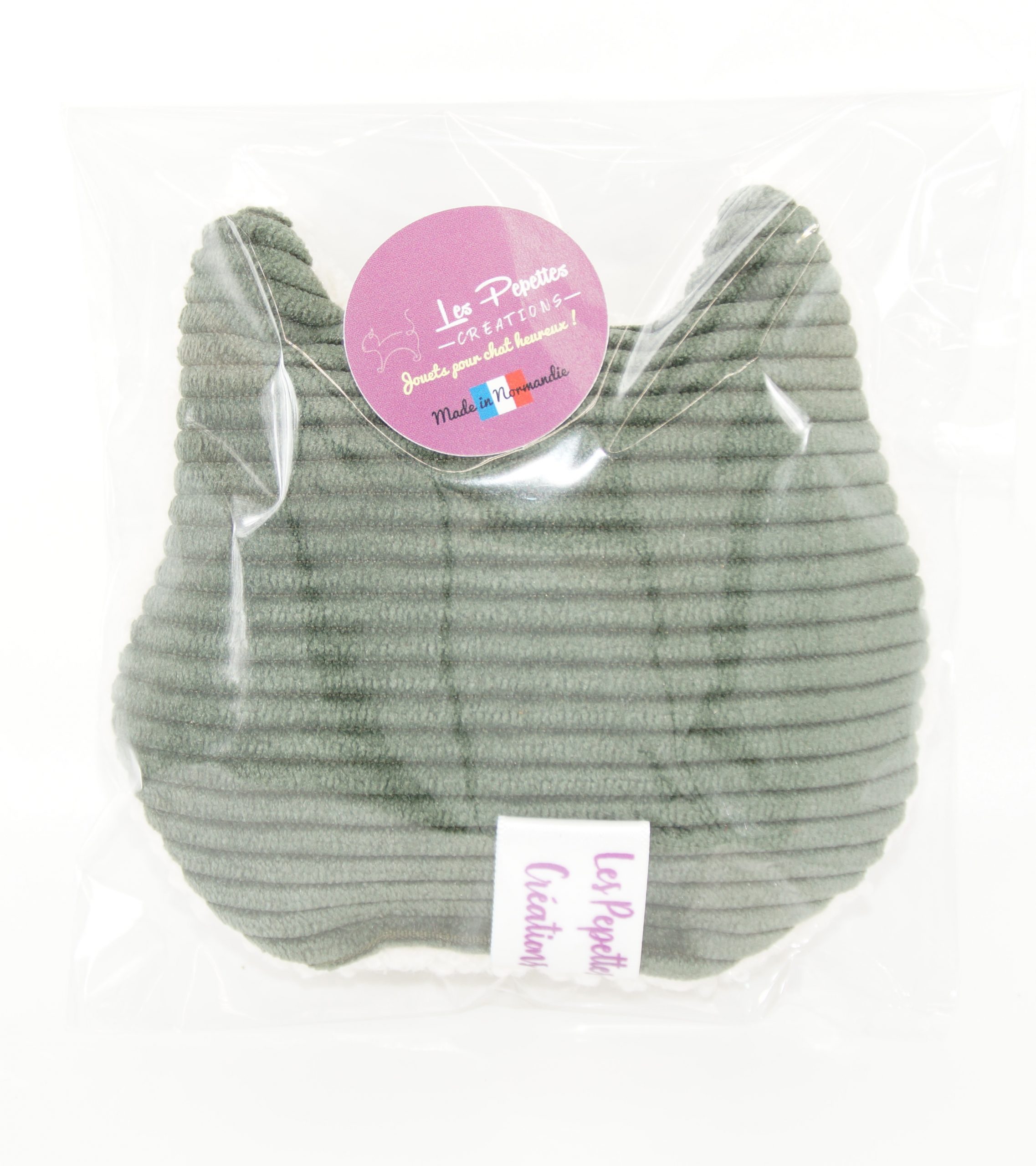 Les Pepettes Créations Doudou Pillow Cat Vert pour Chat