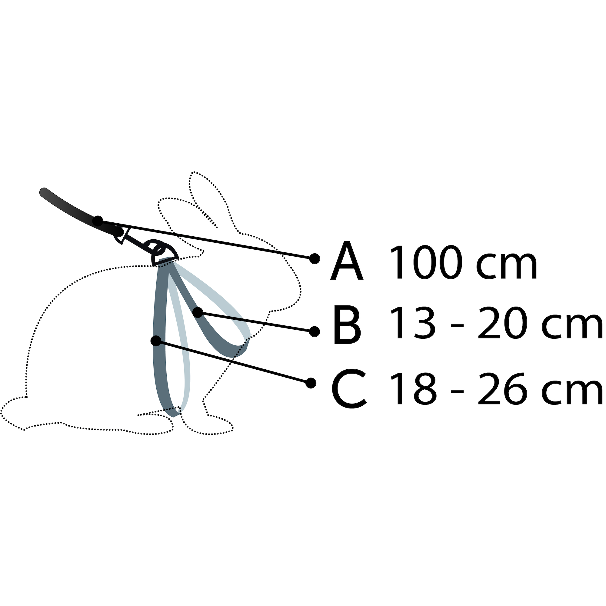 Flamingo Y-Harnais & Laisse pour Furet couleur aléatoire – Image 2