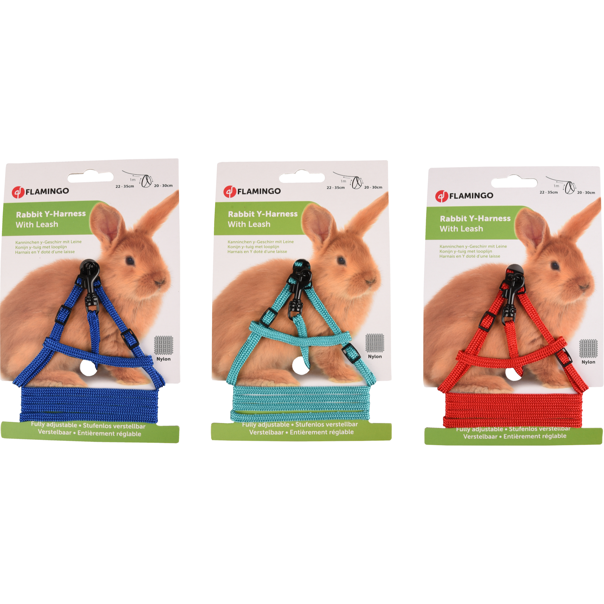 Flamingo Y-Harnais & Laisse pour Lapin couleur aléatoire