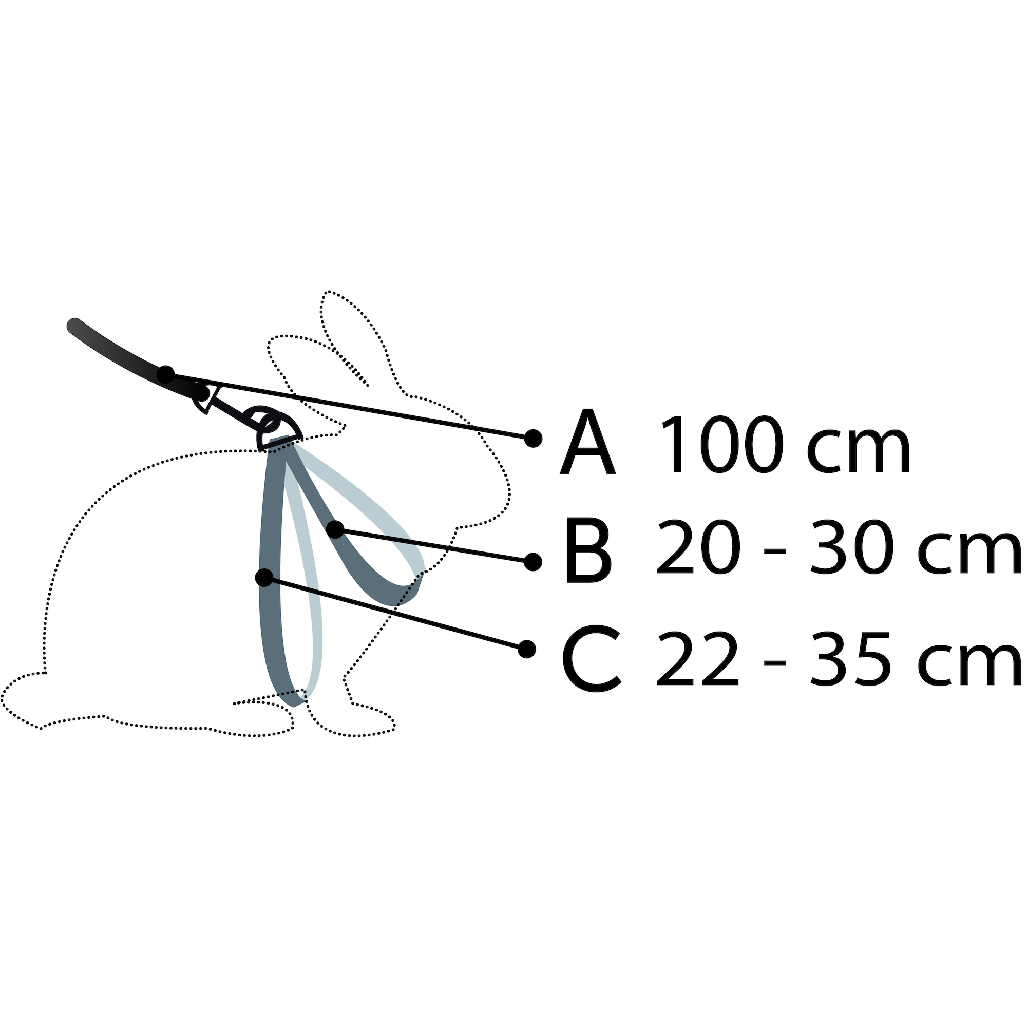 Flamingo Y-Harnais & Laisse pour Lapin couleur aléatoire – Image 2
