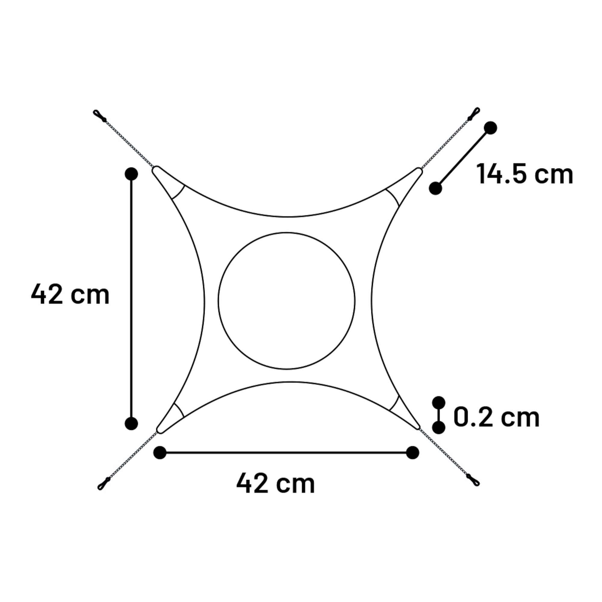 Flamingo Hamac Buck Bleu pour furet 42x42 – Image 2