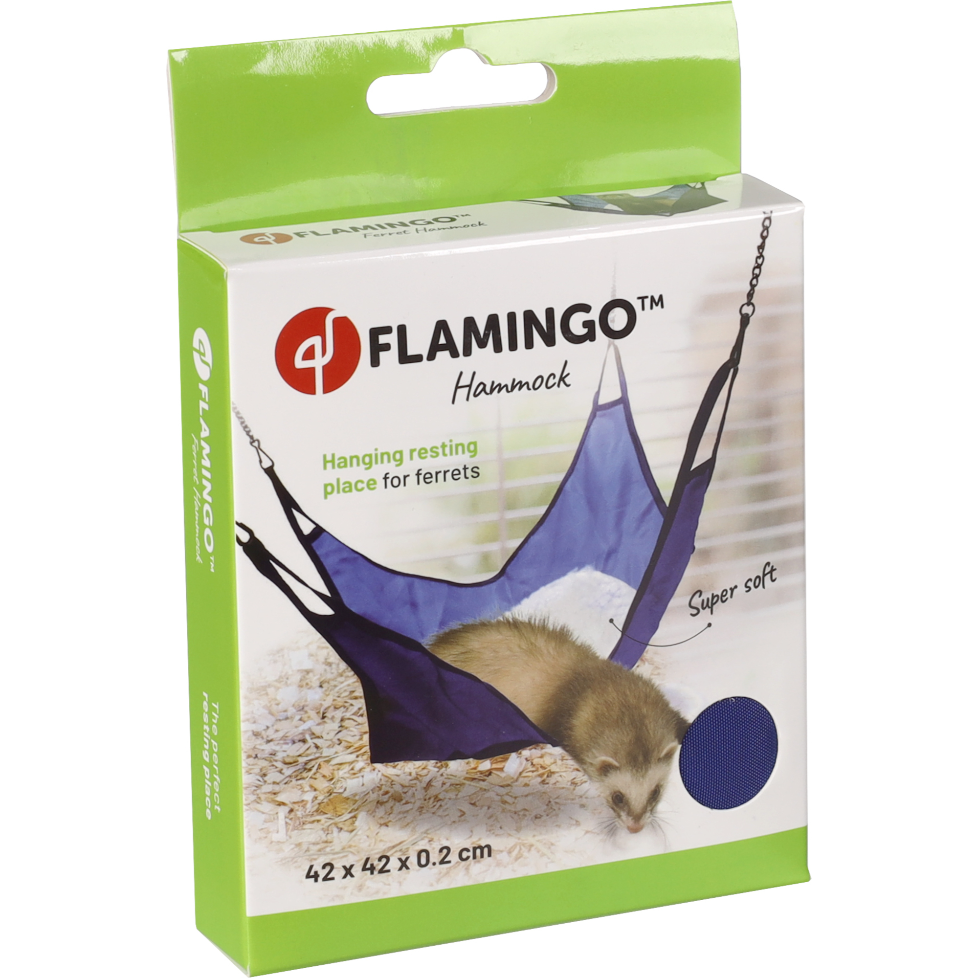 Flamingo Hamac Buck Bleu pour furet 42x42 – Image 5