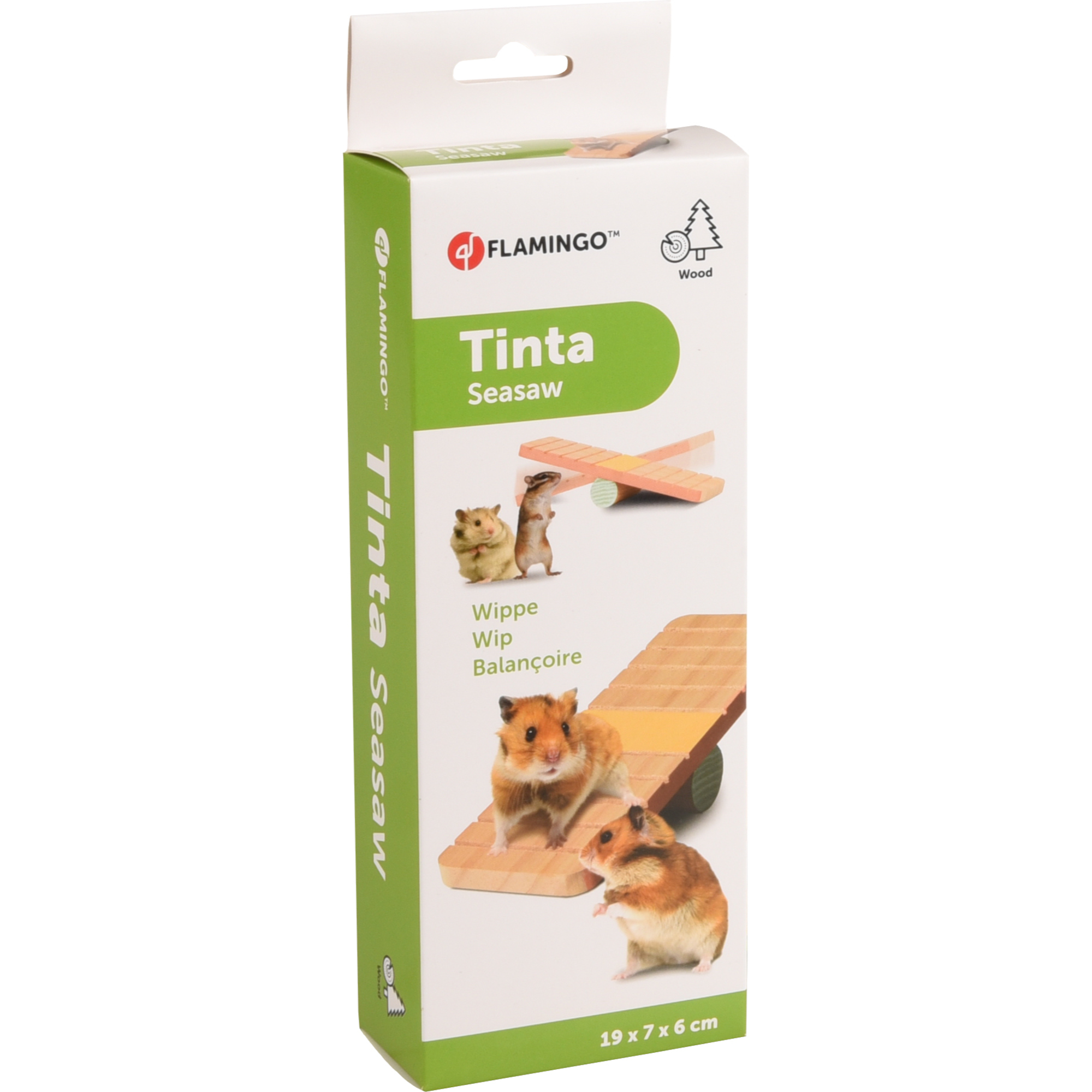 Flamingo Jouet Tinta Balançoire pour Rongeur en Bois – Image 3