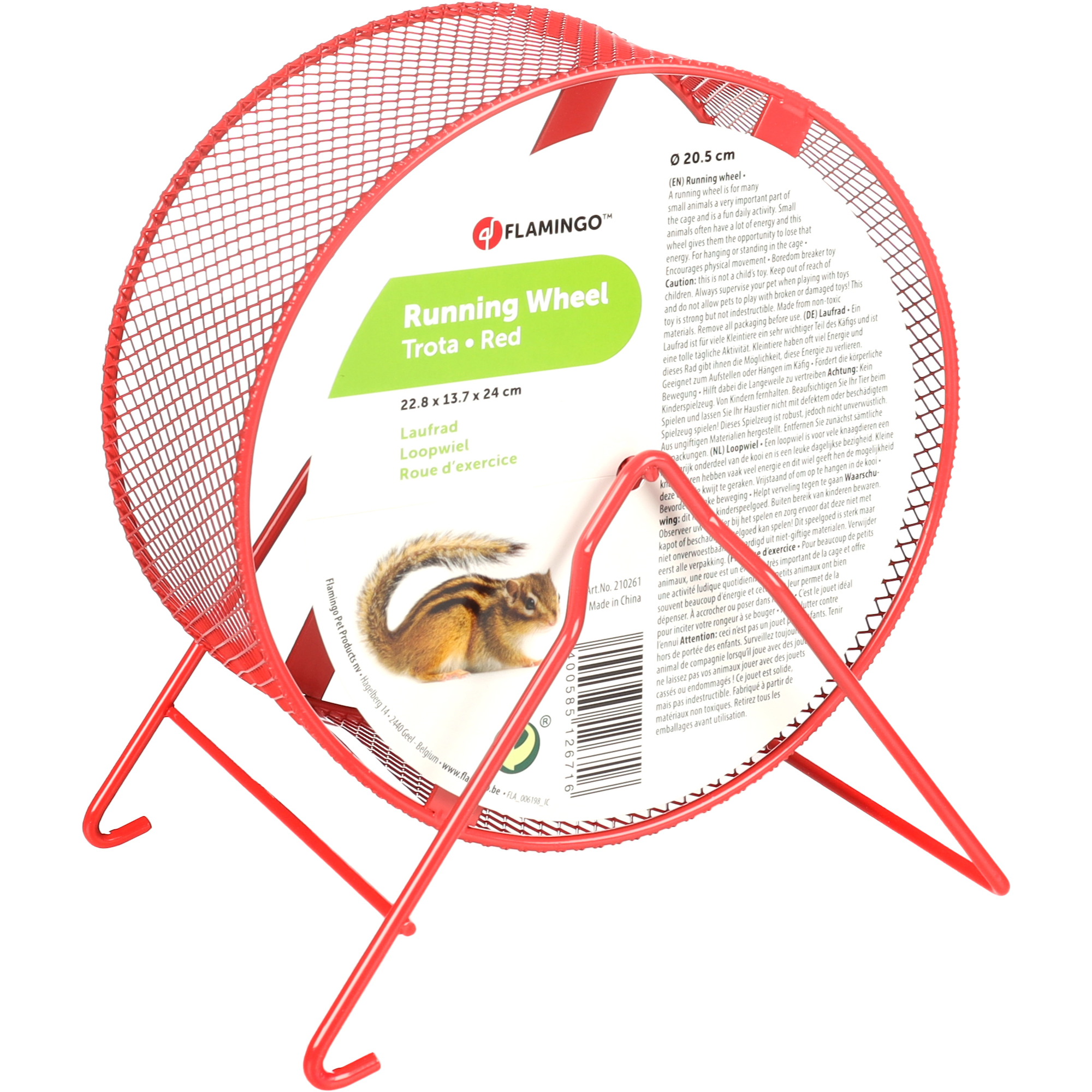 Flamingo jouet Trota roue d'exercice en métal rouge M – Image 4