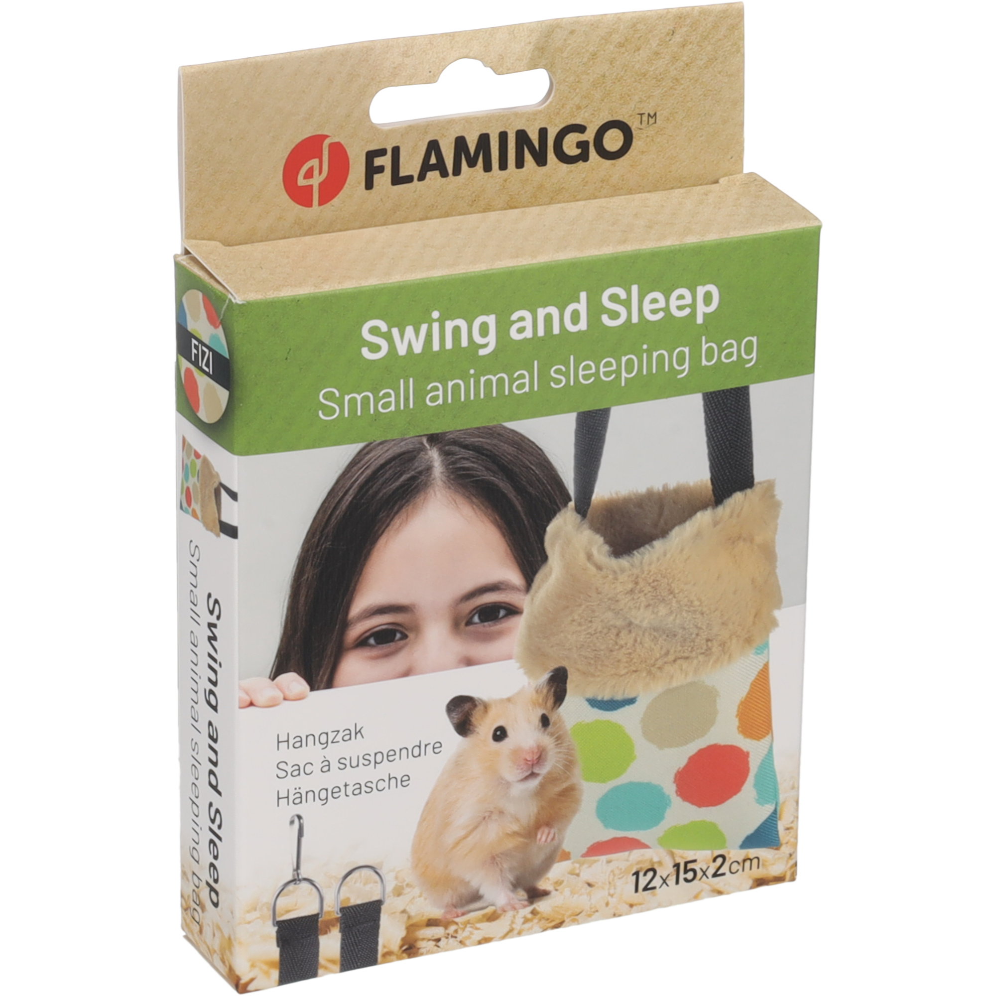 Flamingo sac à suspendre Fizi pour rongeurs – Image 3