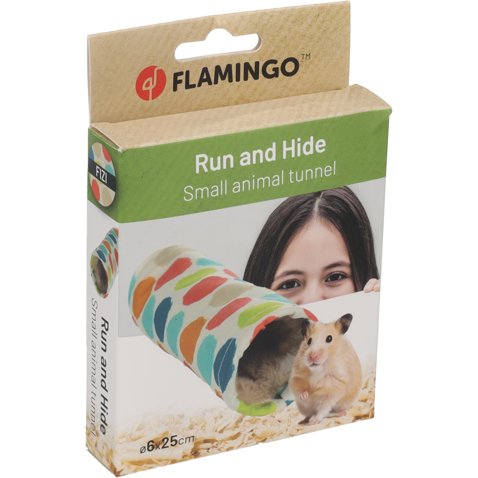 Flamingo Tunnel Fizi pour rongeur 25cm x 6cm – Image 3
