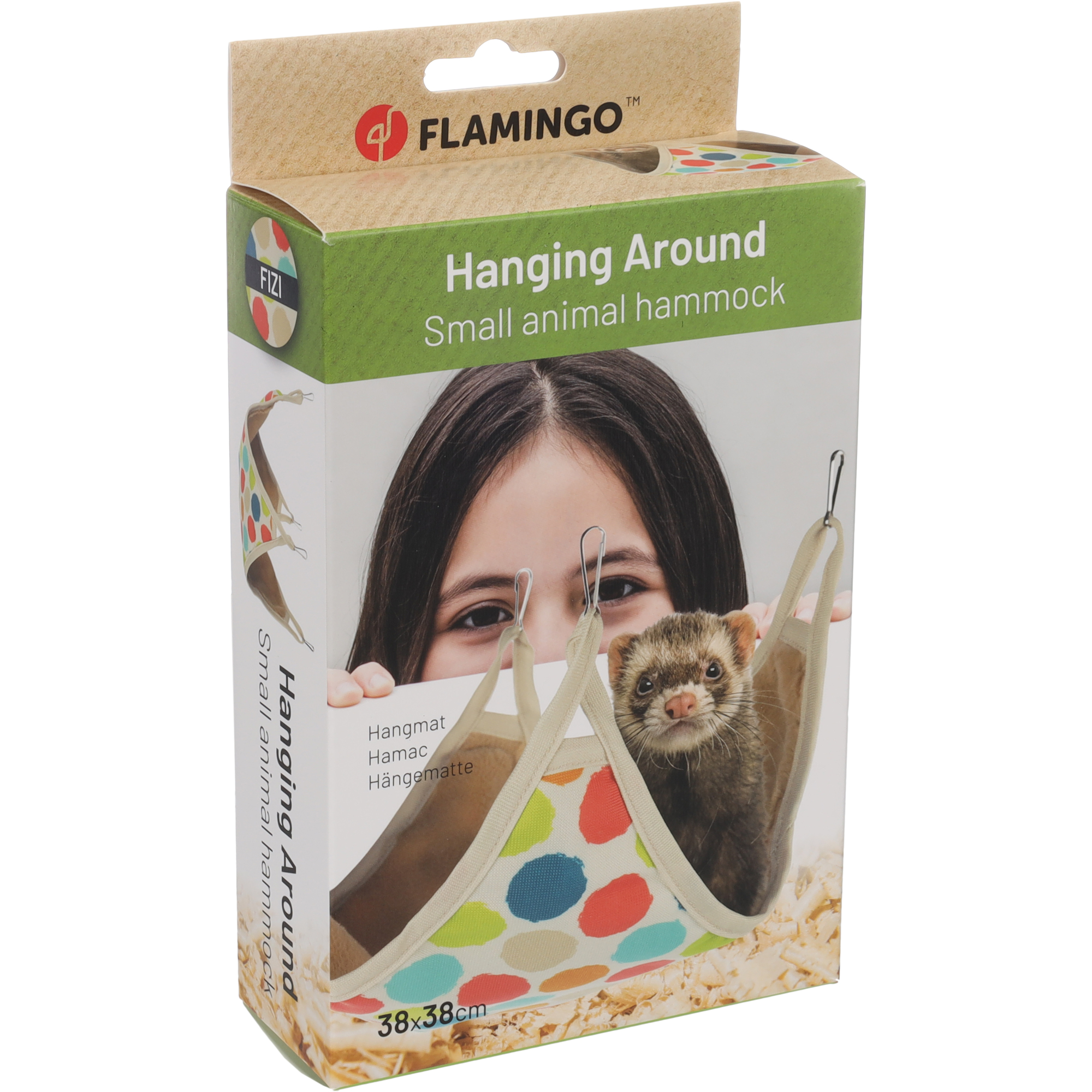Flamingo hamac Fizi pour furet 38x38 – Image 4
