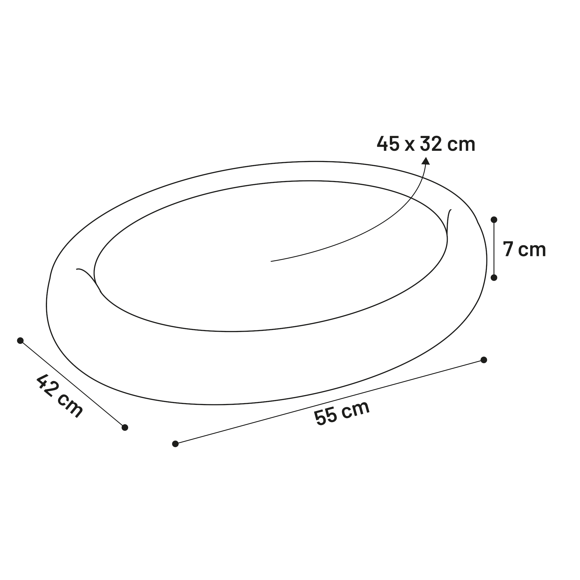 Flamingo Coussin pour Chat Isaura Ovale Gris foncé M – Image 2