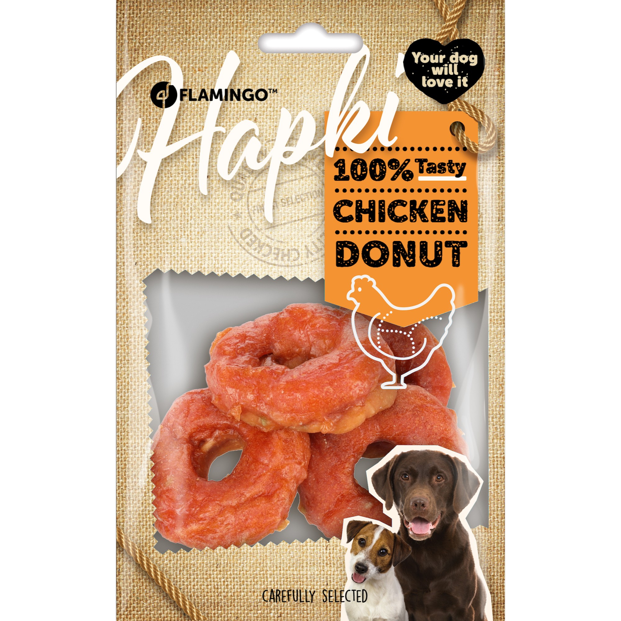 Hapki Friandises Donut avec poulet pour Chien 4PCS 95G