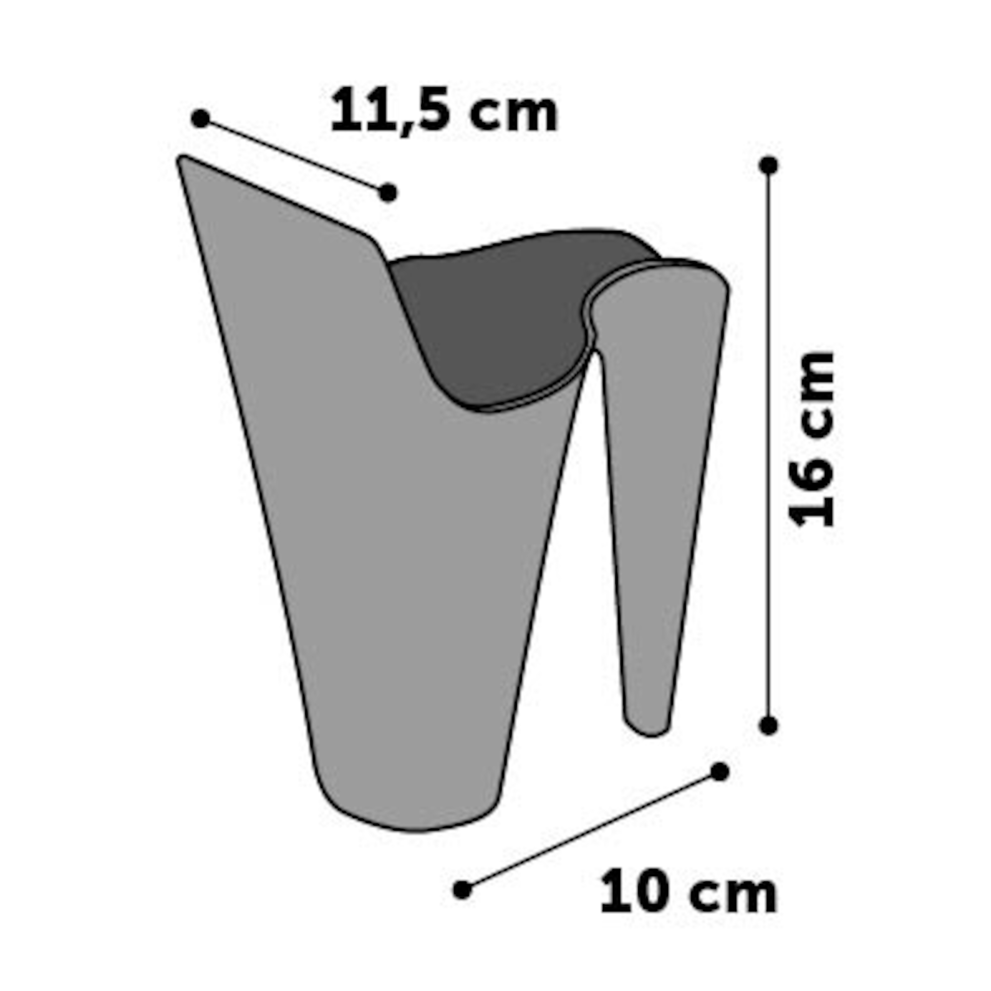 Flamingo Pelle à litière à Chat Cup Noir – Image 2