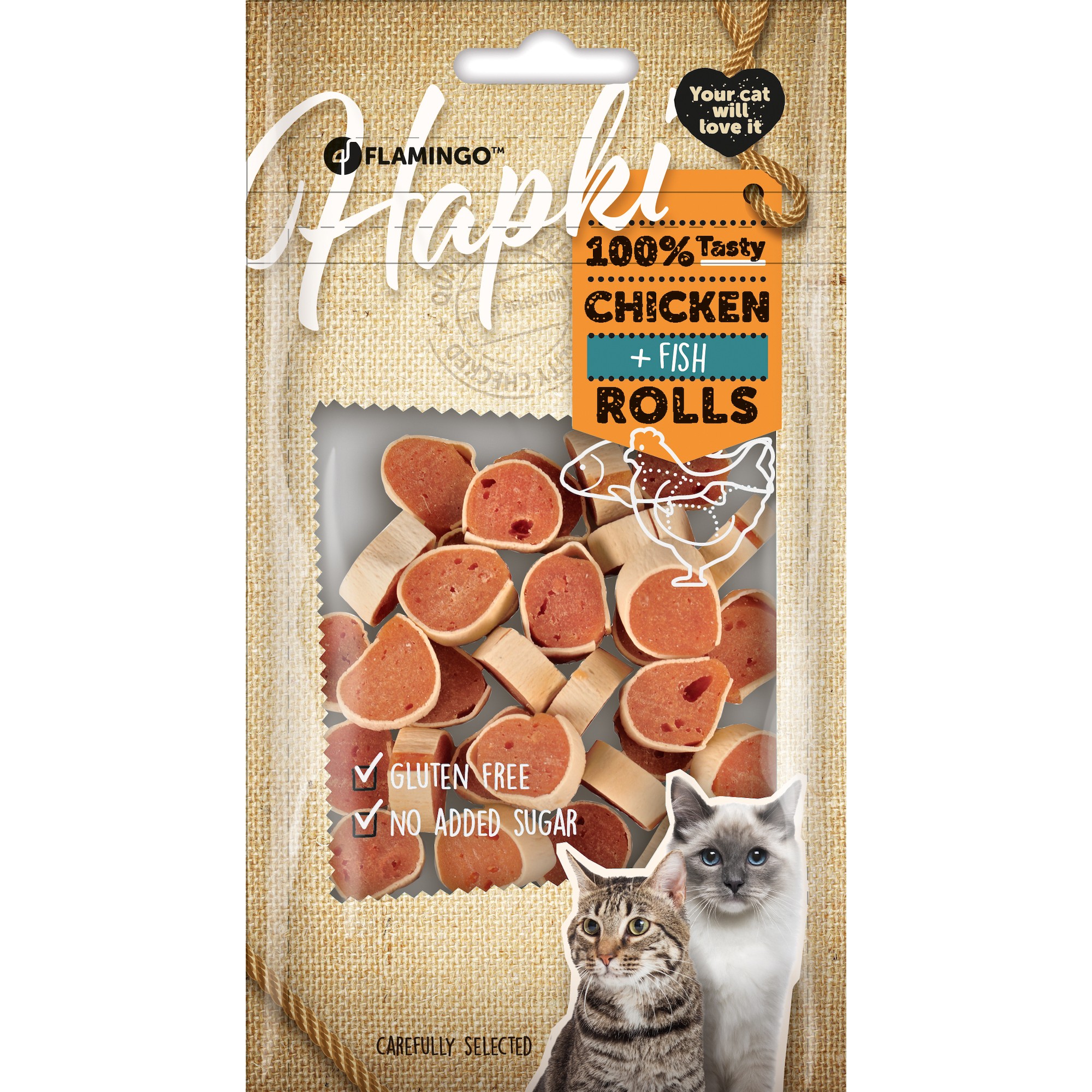 Hapki Friandises Chat Rouleaux Sushi avec Poulet & Poisson – Image 2