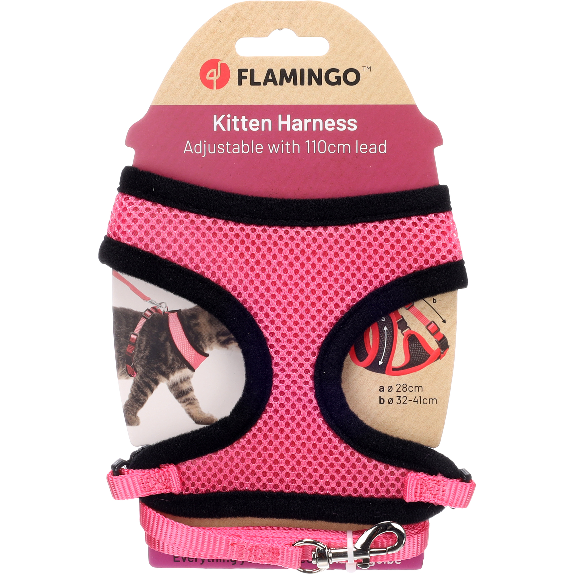 Flamingo Harnais Chaton avec laisse Harms Rose – Image 4