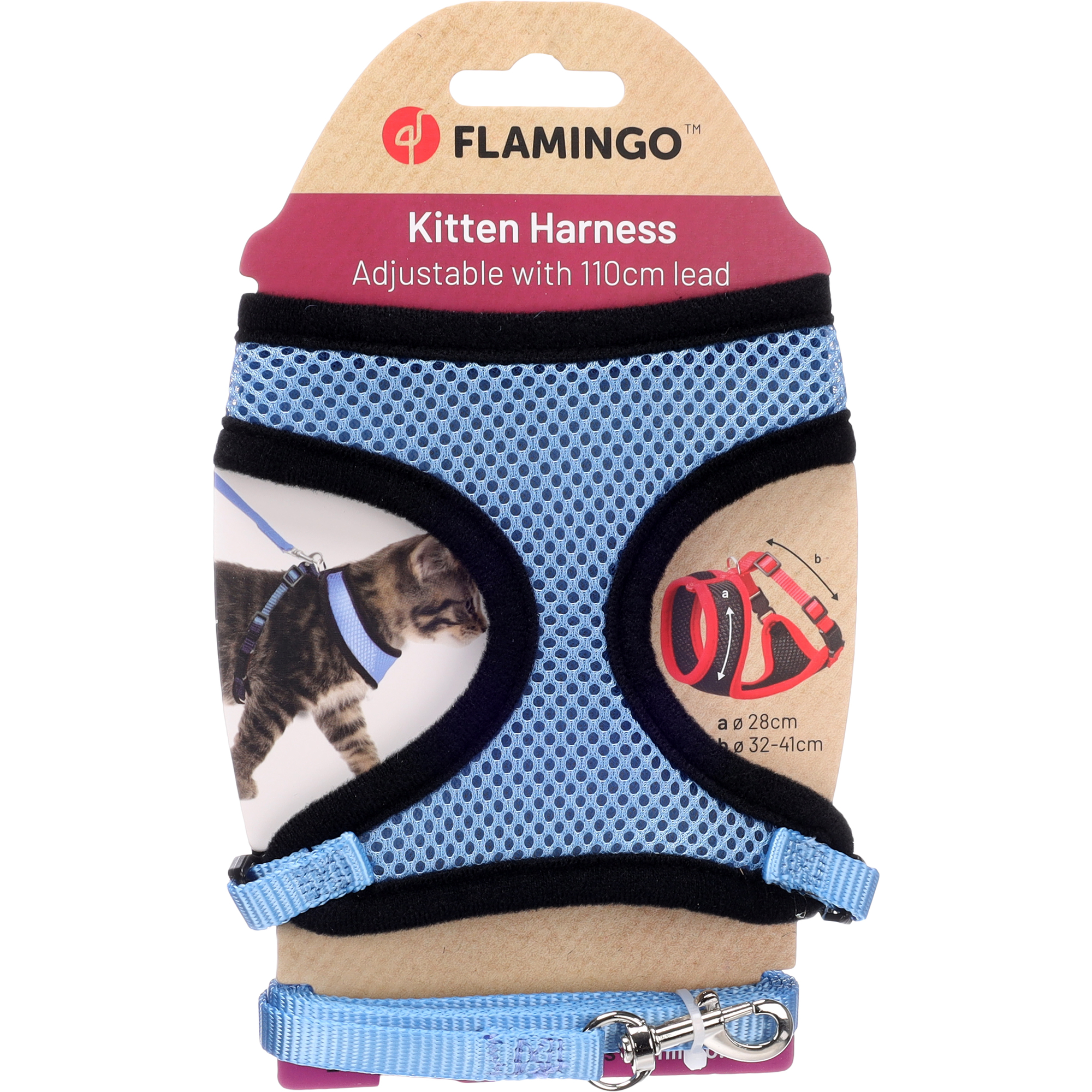 Flamingo Harnais Chaton avec laisse Harms Bleu – Image 4