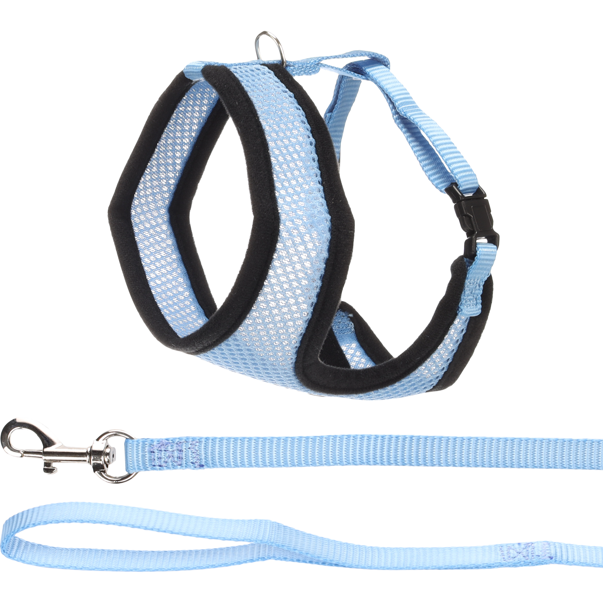 Flamingo Harnais Chat avec laisse Harms Bleu 110CM