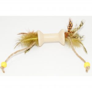 Les Pepettes Créations Bobinette o plumes jaune/orange pour Chat
