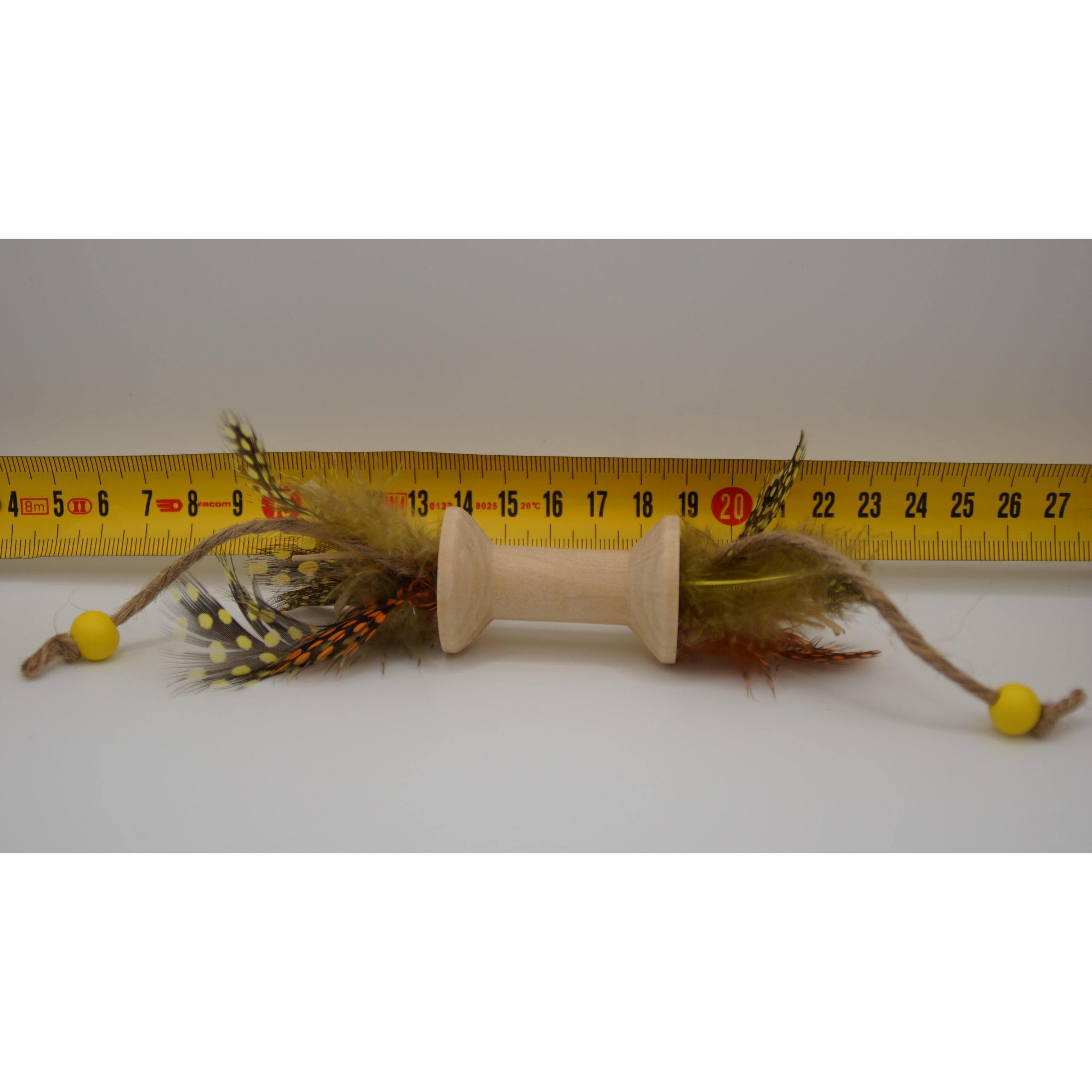 Les Pepettes Créations Bobinette o plumes jaune/orange pour Chat – Image 2