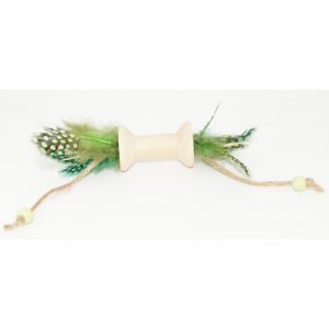 Les Pepettes Créations Bobinette o Plumes Vert pour Chat