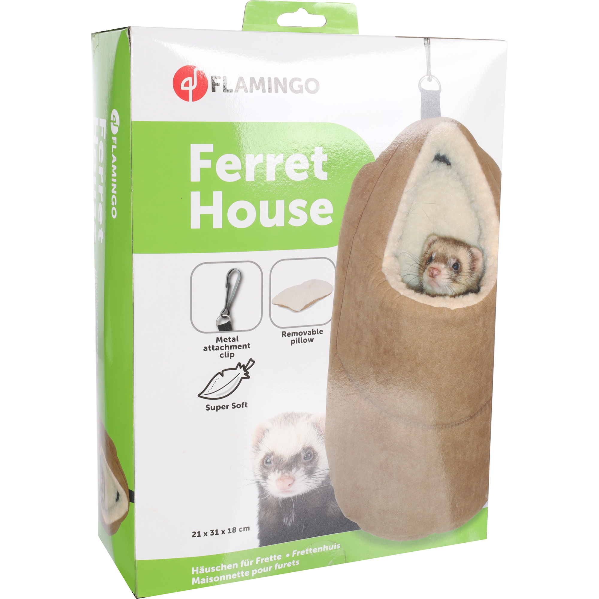 Flamingo Nid en Suédine à Suspendre pour Furet – Image 4