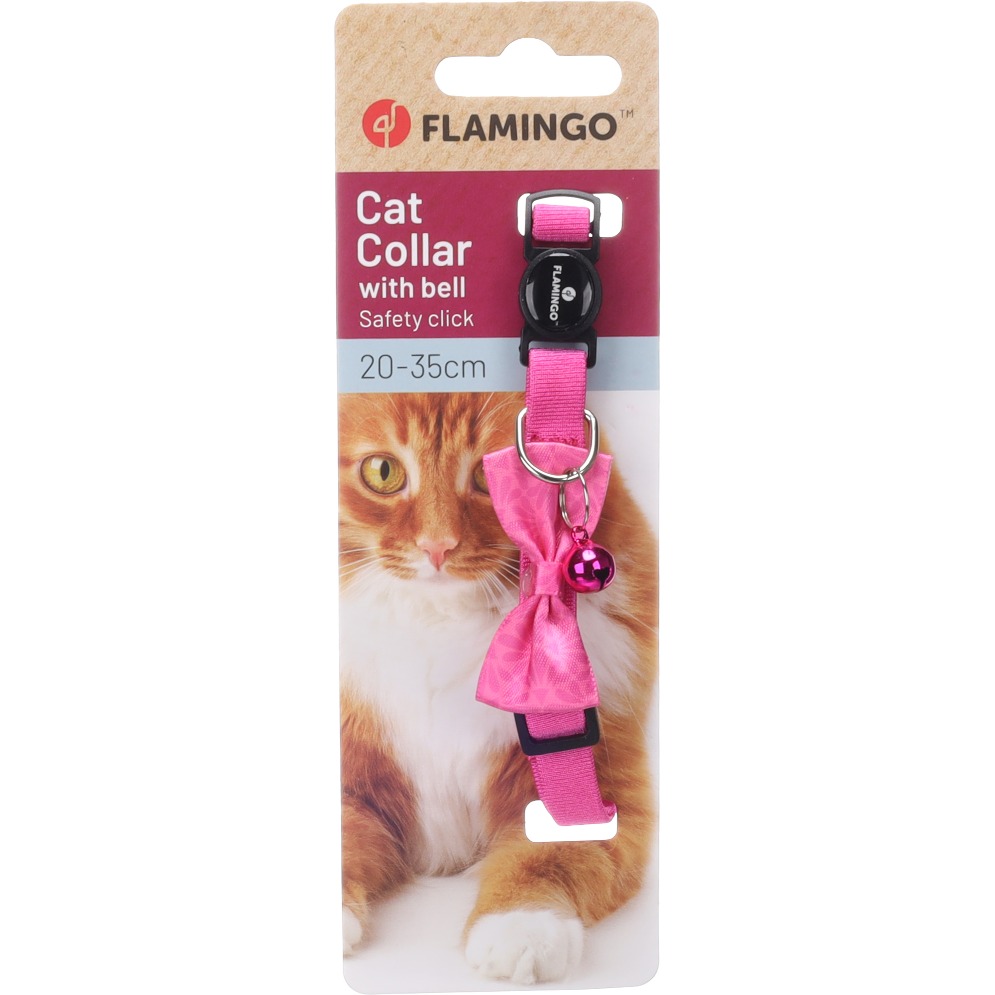 Flamingo Collier Chat avec Noeud de Papillon Rose – Image 2