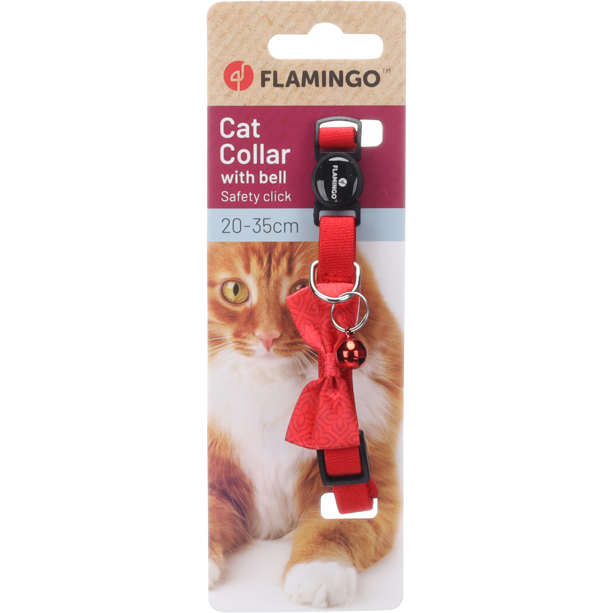 Flamingo Collier Chat avec Noeud de Papillon Rouge – Image 2