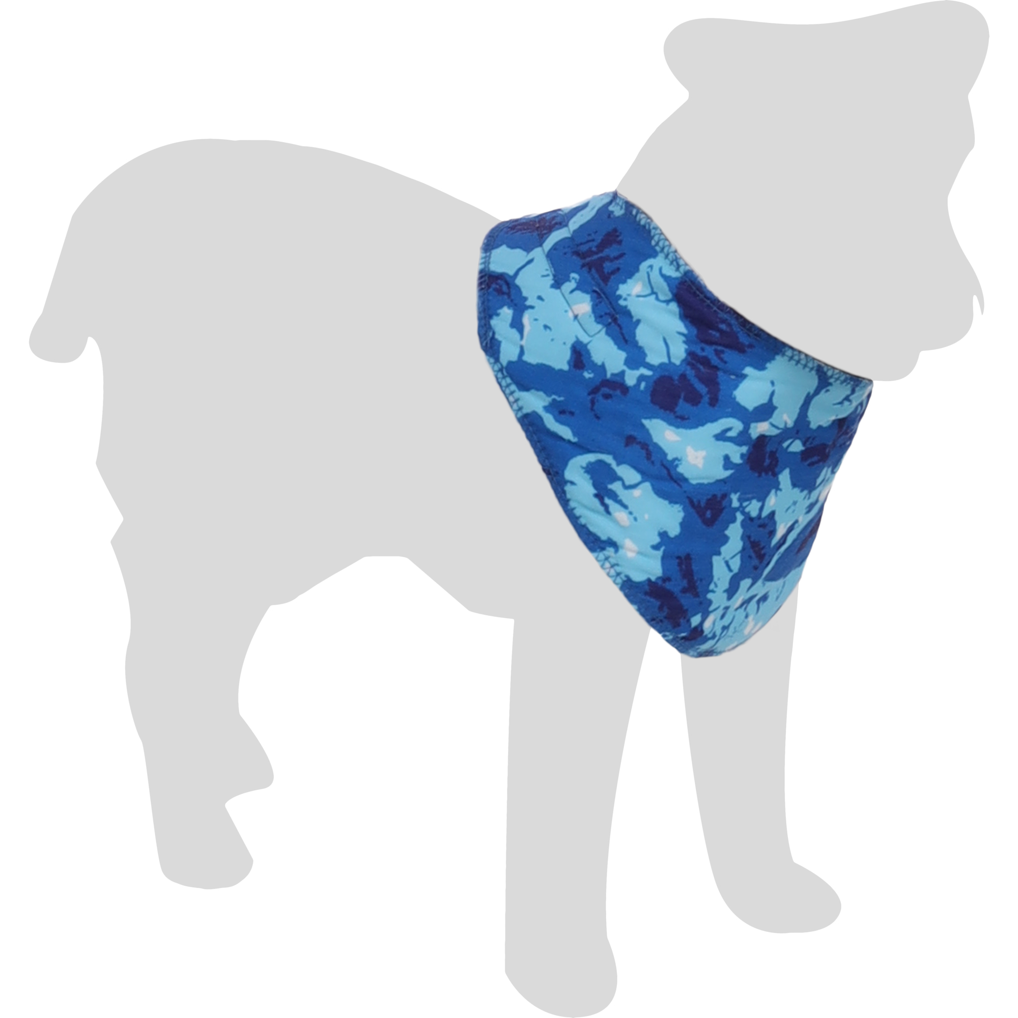Bandana Rafraîchissant pour Chien Bleu L